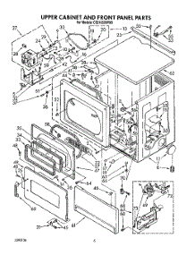 04 - Upper Cabinet And Front Panel parts for Whirlpool Dryer CS5105XWN0 / from AppliancePartsPros.com