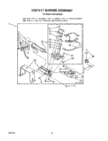 06 - 3387617 Burner Assembly parts for Whirlpool Dryer CS5105XWN0 / from AppliancePartsPros.com