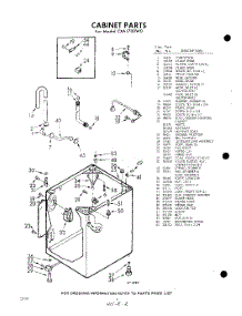02 - Cabinet parts for Whirlpool Washer CXA1700W0 / from AppliancePartsPros.com