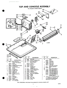 03 - Section parts for Whirlpool Dryer CWE1700W1 / from AppliancePartsPros.com