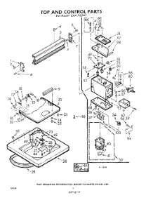 04 - Top And Control parts for Whirlpool Washer CXA1700W1 / from AppliancePartsPros.com