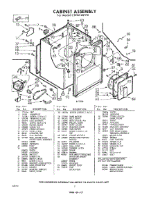 02 - Section parts for Whirlpool Dryer CWE2100W0 / from AppliancePartsPros.com