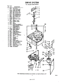 03 - Drive parts for Whirlpool Washer CXA1700W3 / from AppliancePartsPros.com