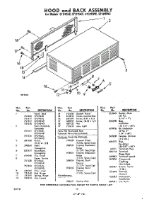 12 - Hood And Back, Lit / Optional parts for Whirlpool CFCH5WE / from AppliancePartsPros.com