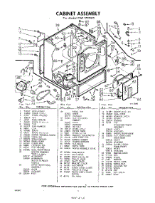 02 - Cabinet parts for Whirlpool Dryer CWI1701W0 / from AppliancePartsPros.com