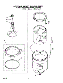 03 - Agitator, Basket And Tub Parts parts for Whirlpool Washer CA1752XWN0 / from AppliancePartsPros.com