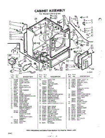 02 - Cabinet parts for Whirlpool Dryer CWI1701W1 / from AppliancePartsPros.com