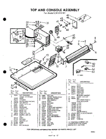 03 - Top And Console parts for Whirlpool Dryer CWI1701W1 / from AppliancePartsPros.com