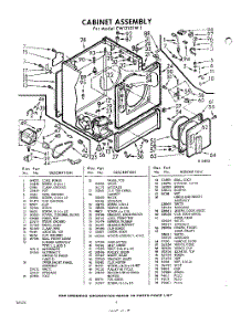 02 - Cabinet parts for Whirlpool Dryer CWI2101W1 / from AppliancePartsPros.com