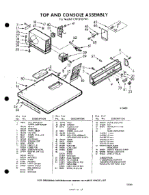 03 - Top And Console parts for Whirlpool Dryer CWI2101W1 / from AppliancePartsPros.com