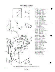 02 - Cabinet parts for Whirlpool Washer CXA2000W0 / from AppliancePartsPros.com