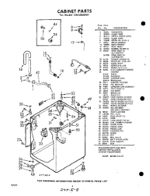 02 - Cabinet parts for Whirlpool Washer CXA2000W1 / from AppliancePartsPros.com