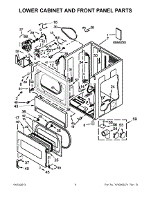 02 - Lower Cabinet And Front Panel Parts parts for Whirlpool Dryer CSP2760TQ3 / from AppliancePartsPros.com