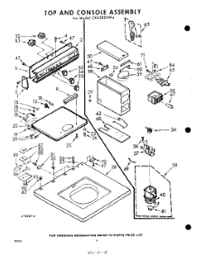 04 - Top And Console parts for Whirlpool Washer CXA2000W4 / from AppliancePartsPros.com