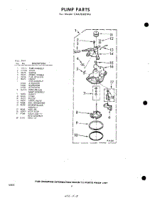 08 - Pump parts for Whirlpool Washer CXA2000W4 / from AppliancePartsPros.com