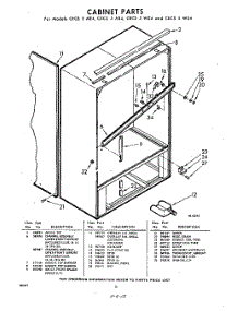 12 - Cabinet parts for Whirlpool CECS5AE4 / from AppliancePartsPros.com