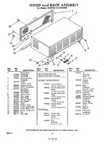 12 - Hood And Back, Lit / Optional parts for Whirlpool CFCH7WE / from AppliancePartsPros.com