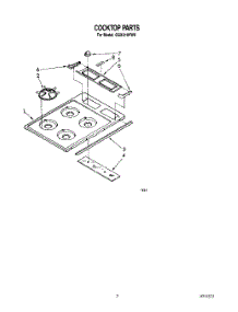 03 - Section parts for Whirlpool Cooktop CGX310VL0 / from AppliancePartsPros.com