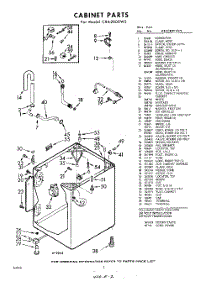 02 - Cabinet parts for Whirlpool Washer CXA2000W5 / from AppliancePartsPros.com