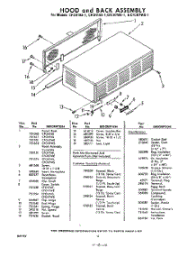 12 - Hood And Back, Lit / Optional parts for Whirlpool CFCH7WE1 / from AppliancePartsPros.com