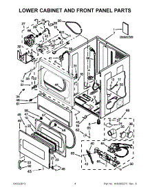 02 - Lower Cabinet And Front Panel Parts parts for Whirlpool Dryer CSP2761TQ4 / from AppliancePartsPros.com