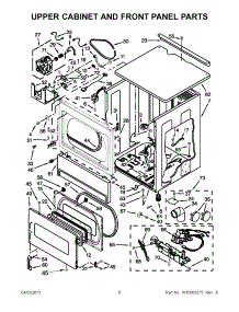 03 - Upper Cabinet And Front Panel Parts parts for Whirlpool Dryer CSP2761TQ4 / from AppliancePartsPros.com