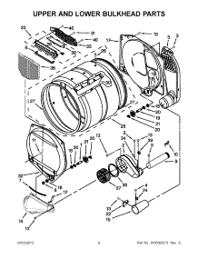 04 - Upper And Lower Bulkhead Parts parts for Whirlpool Dryer CSP2761TQ4 / from AppliancePartsPros.com