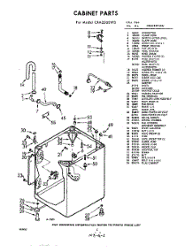 02 - Cabinet parts for Whirlpool Washer CXA2500W3 / from AppliancePartsPros.com