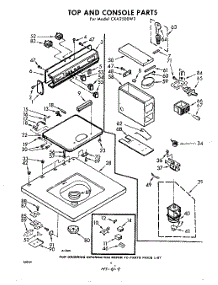 04 - Top And Console parts for Whirlpool Washer CXA2500W3 / from AppliancePartsPros.com