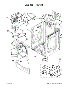 02 - Cabinet Parts parts for Whirlpool Dryer CED8990XW1 / from AppliancePartsPros.com