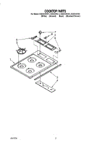 02 - Section parts for Whirlpool Cooktop CGX315VB1 / from AppliancePartsPros.com