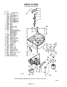 03 - Drive parts for Whirlpool Washer CXA2500W5 / from AppliancePartsPros.com