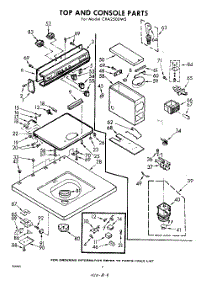 04 - Top And Console parts for Whirlpool Washer CXA2500W5 / from AppliancePartsPros.com