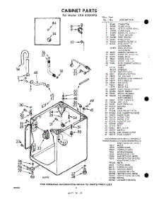 02 - Cabinet parts for Whirlpool Washer CXA3500W0 / from AppliancePartsPros.com