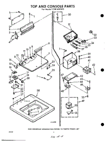 04 - Top And Console parts for Whirlpool Washer CXB1400W0 / from AppliancePartsPros.com