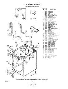 02 - Cabinet parts for Whirlpool Washer CXB1400W1 / from AppliancePartsPros.com