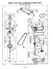 06 - Gear Case And Superstructure parts for Whirlpool Washer CXB1400W1 / from AppliancePartsPros.com
