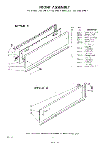 12 - Front parts for Whirlpool CFCS3WS1 / from AppliancePartsPros.com