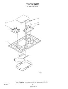 03 - Section parts for Whirlpool Cooktop CGX655VX0 / from AppliancePartsPros.com