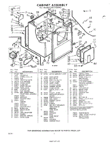 02 - Section parts for Whirlpool Dryer CXE1700W2 / from AppliancePartsPros.com