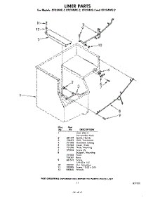 10 - Liner parts for Whirlpool CFCS4AE2 / from AppliancePartsPros.com