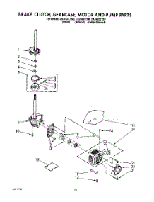 07 - Brake, Clutch, Gearcase, Motor And Pump parts for Whirlpool Washer CA2452XTG0 / from AppliancePartsPros.com