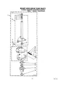 10 - Brake And Drive Tube parts for Whirlpool Washer CA2452XTG0 / from AppliancePartsPros.com