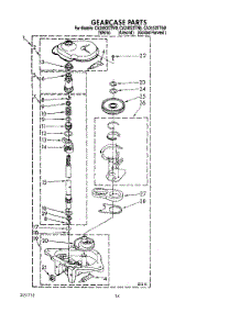 11 - Gearcase parts for Whirlpool Washer CA2452XTG0 / from AppliancePartsPros.com