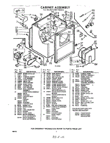 02 - Section parts for Whirlpool Dryer CXE1700W3 / from AppliancePartsPros.com