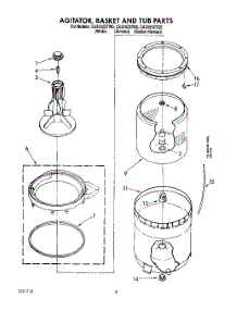 05 - Agitator, Basket And Tub parts for Whirlpool Washer CA2452XTN0 / from AppliancePartsPros.com