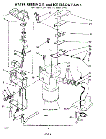 06 - Water Reservoir And Ice Elbow parts for Whirlpool CEFH10WE / from AppliancePartsPros.com