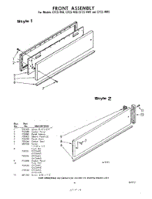 13 - Front parts for Whirlpool CFCS4WE / from AppliancePartsPros.com