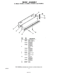 11 - Front parts for Whirlpool CFCS4WE2 / from AppliancePartsPros.com