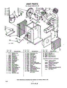 02 - Section parts for Whirlpool Air Conditioner AXMS1020 / from AppliancePartsPros.com
